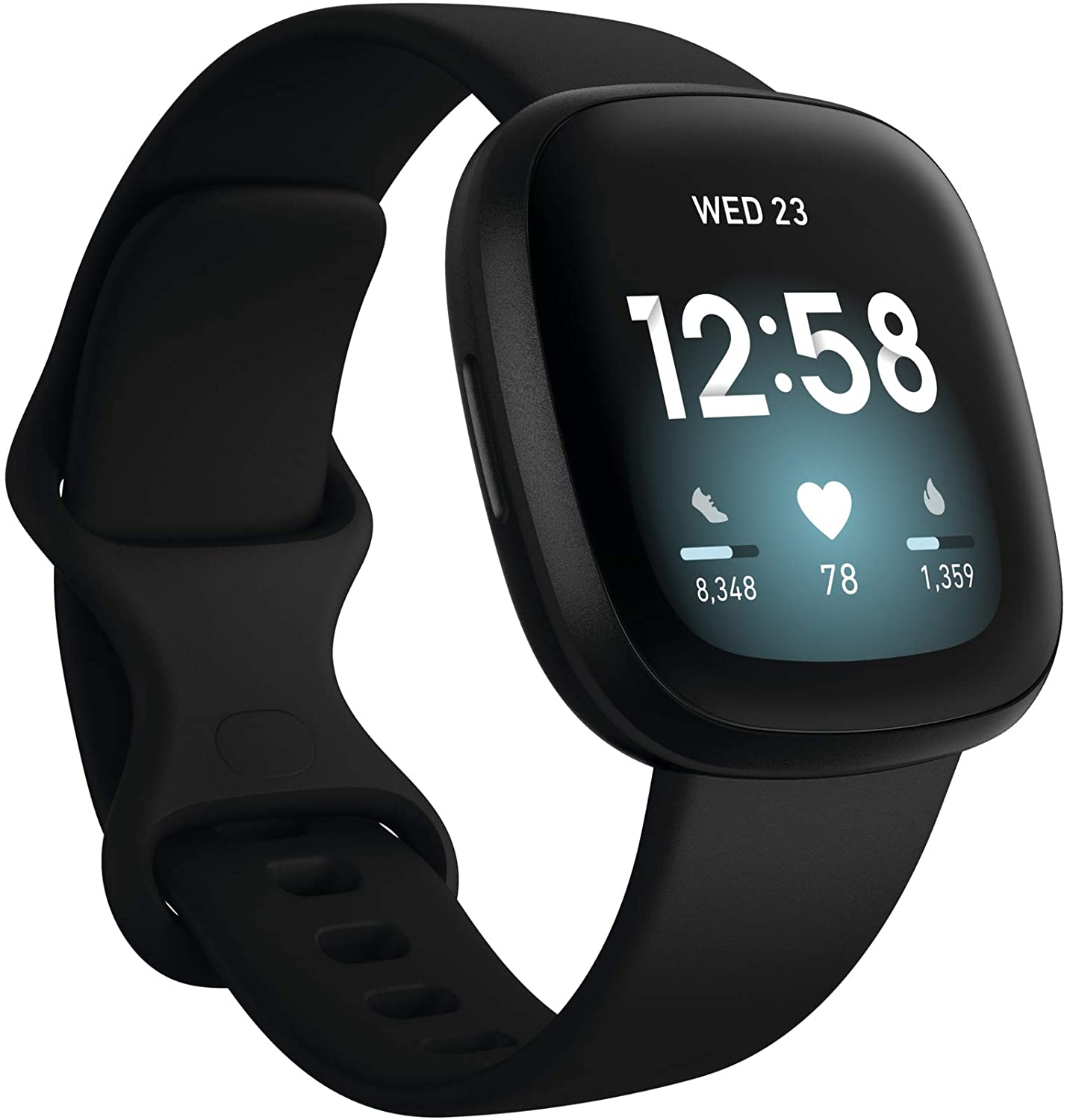 Fitbit Versa 3 Fitness Aluminum Wristband with Heart Rate TrackerWearablesMeet Fitbit Versa 3 - the smartwatch with everything you need to just go. Track your pace & distance and leave your phone at home with built-in GPS. You can also get call, text and